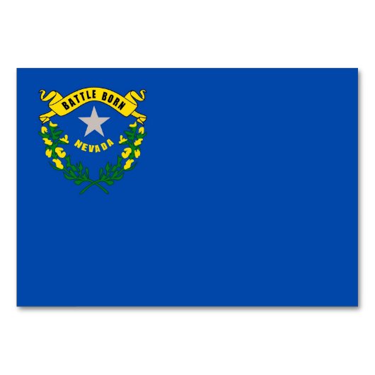 ネバダ州旗を持つ愛国的なテーブルカード テーブルナンバー (裏面)