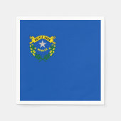 ネバダ州旗を持つ愛国的な紙ナプキン スタンダードカクテルナプキン (正面)