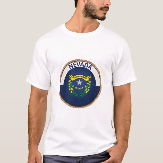 ネバダ州旗シールTシャツ州 Tシャツ (正面)
