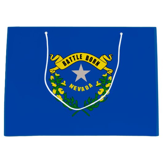 ネバダ州旗デザイン ラージペーパーバッグ (正面)