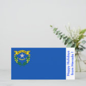 ネバダ州旗、アメリカからのハッピーホリデー シーズンカード (スタンド正面)