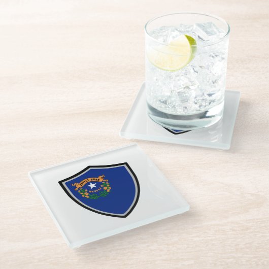 ネバダ州旗 ガラスコースター (アングル)