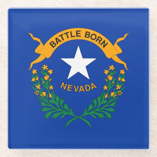 ネバダ州旗 ガラスコースター (正面)