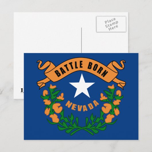 ネバダ州旗 ポストカード (正面/裏面)