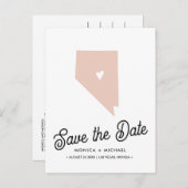 ネバダ州目的地の結婚式の任意の色 案内ポストカード (正面/裏面)