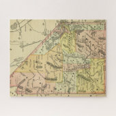 ネバダ州 アンティーク マップ カラフルな州 ラスベガス ジグソーパズル (横)