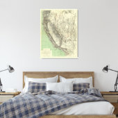 ネバダ州,カリフォルニア州,地形図 キャンバスプリント (インサイチュ (寝室))