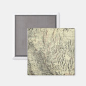 ネバダ州,カリフォルニア州,地形図 マグネット (正面/裏面)