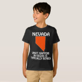 ネバダ州 - ヴェガスの出来事は通常は無害 Tシャツ (正面フル)