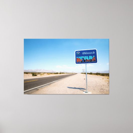 ネバダ徴候へようこそ キャンバスプリント (正面)