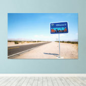 ネバダ徴候へようこそ キャンバスプリント (インサイチュ (ウッドフロア))