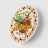 ネバダ時計 ラウンド壁時計 (傾斜)