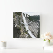 ネバダ滝アットヨセミテ国立公園 スクエア壁時計 (ホーム)