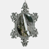 ネバダ滝アットヨセミテ国立公園 スノーフレークピューターオーナメント (左)