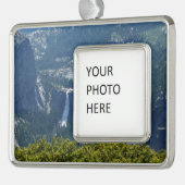 ネバダ滝ズザパノラマトレイルヨセミテ シルバープレートフレームオーナメント (左)
