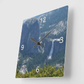 ネバダ滝ズザパノラマトレイルヨセミテ スクエア壁時計 (傾斜)