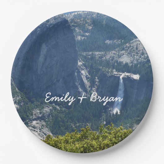 ネバダ滝ズザパノラマトレイルヨセミテ ペーパープレート (正面)