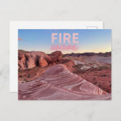 ネバダ火災波ハイキング自然はがき ポストカード (正面/裏面)