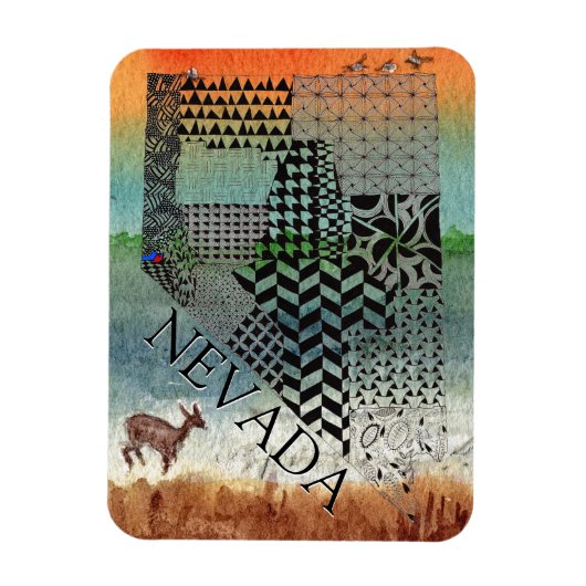 ネバダ砂漠の写真マグネットの州 マグネット (縦)