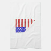 ネバダ米国の旗のシルエットの州の地図 キッチンタオル (縦)