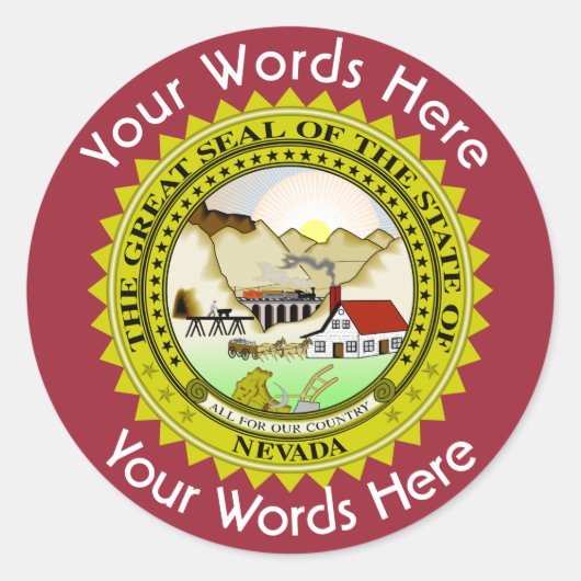 ネバダ素晴らしシールカスタムシール ラウンドシール (正面)