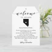 ネバダ結婚のウェルカムラベルの旅程 (スタンド正面)
