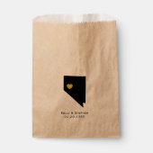 ネバダ結婚式の引き出物トリートサックス、抱き枕 フェイバーバッグ (正面)