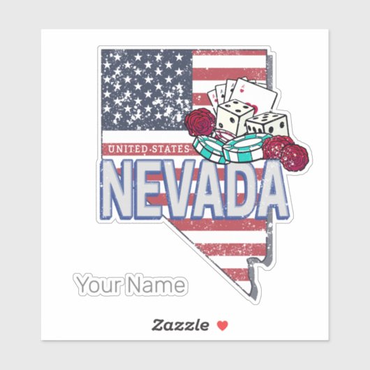 ネバダ統一された州レトロマップヴィンテージUSAカジノ シール (シート)