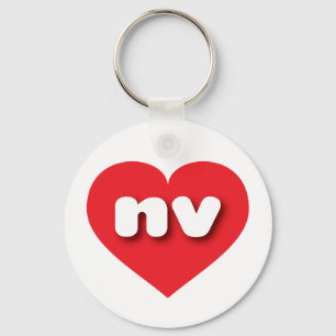 ネバダ赤いハート- I love nv キーホルダー