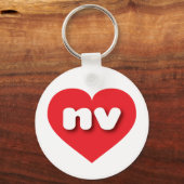 ネバダ赤いハート- I love nv キーホルダー (正面)