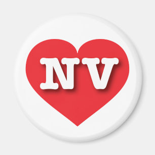ネバダ赤いハート- I love NV マグネット