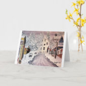 ネバダ都市カリフォルニアの水彩画の冬、 カード (黄色い花)