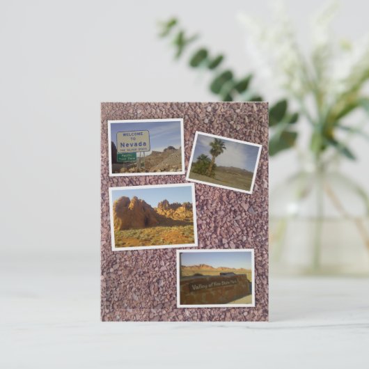 ネバダ – ファイアデザートコラージュの谷 ポストカード (スタンド正面)