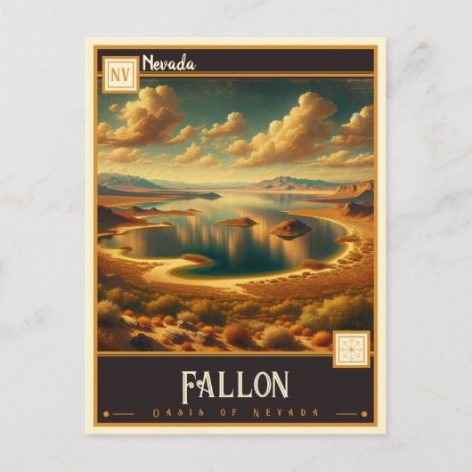 ネバダ・ファロン |ヴィンテージ ポストカード (正面)