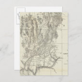 ネバダ、ユタ、アリゾナの地図 ポストカード (正面/裏面)