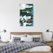 ネバダ、ヨセミテ、ベルナル、ブライダルヴェール滝 キャンバスプリント (インサイチュ (寝室))