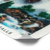 ネバダ、ヨセミテ、ベルナル、ブライダルヴェール滝 ポスター (角)