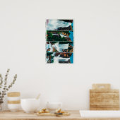 ネバダ、ヨセミテ、ベルナル、ブライダルヴェール滝 ポスター (キッチン)