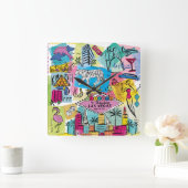 ネバダ·ラスベガス スクエア壁時計 (ホーム)