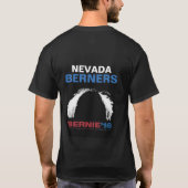 ネバダBERNERSの黒いTシャツ Tシャツ (裏面)