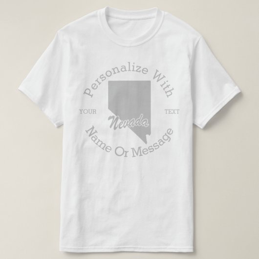 ネバダTパーソナライズされたシャツ州 Tシャツ (デザイン正面)