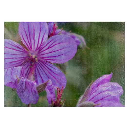 ネバネバフウロの野生の花 カッティングボード (正面)