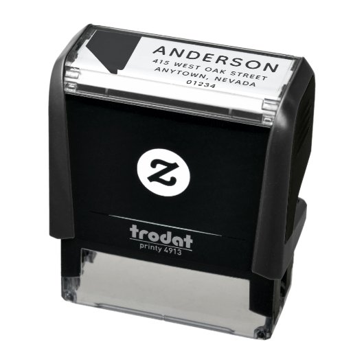 ネバモダンダ州形状差出人住所 セルフインキングスタンプ (商品)