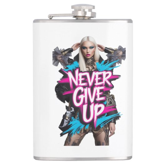 ネバーア与えップグラフィティ引用文 フラスク (正面)