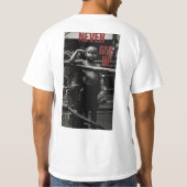 ネバーア与えップボクシングアート Tシャツ (裏面)