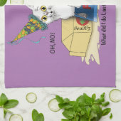 ネバーキャットおもしろい キッチンタオル (折り畳み)