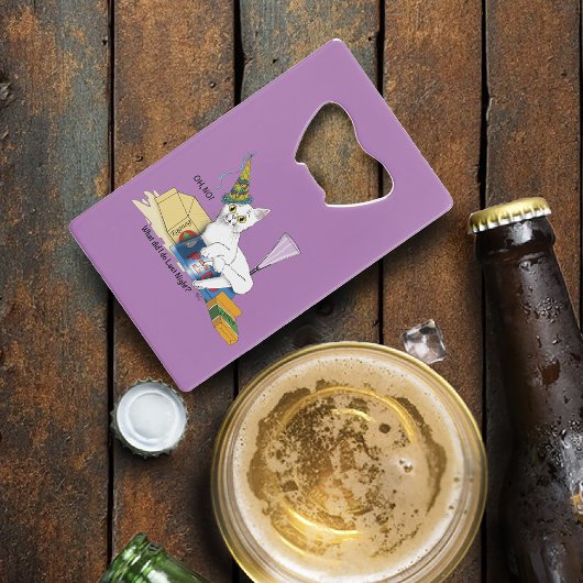 ネバーキャットおもしろい クレジットカード栓抜き