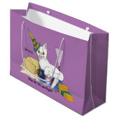 ネバーキャットおもしろい ラージペーパーバッグ (正面アングル)