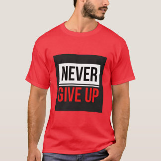 ネバーギブアップ テキストプリントTシャツ Tシャツ