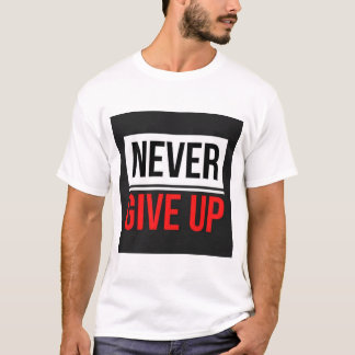 ネバーギブアップ テキストプリントTシャツ Tシャツ